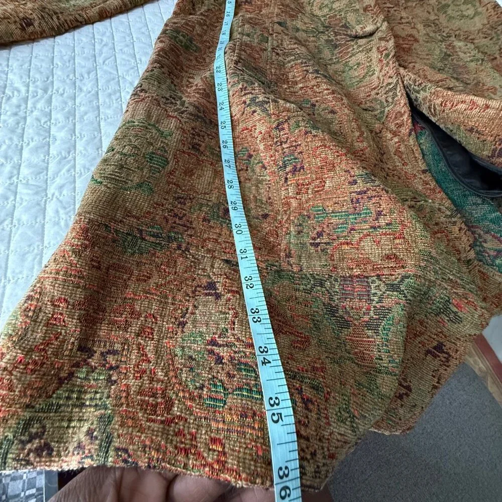Habitat Tapestry Jacket Multicolor Long Sleeve Button-Front Woven Coat, Size L - Picture 10 of 12